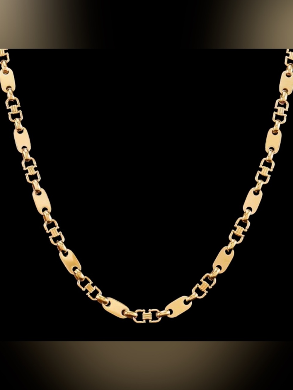 18K Gold Plated 6MM D-Link King Mens Chain Link Necklace 22”